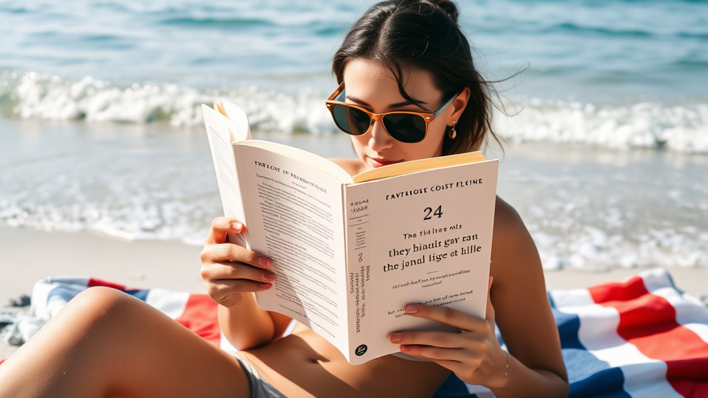 Uma mulher lendo um livro