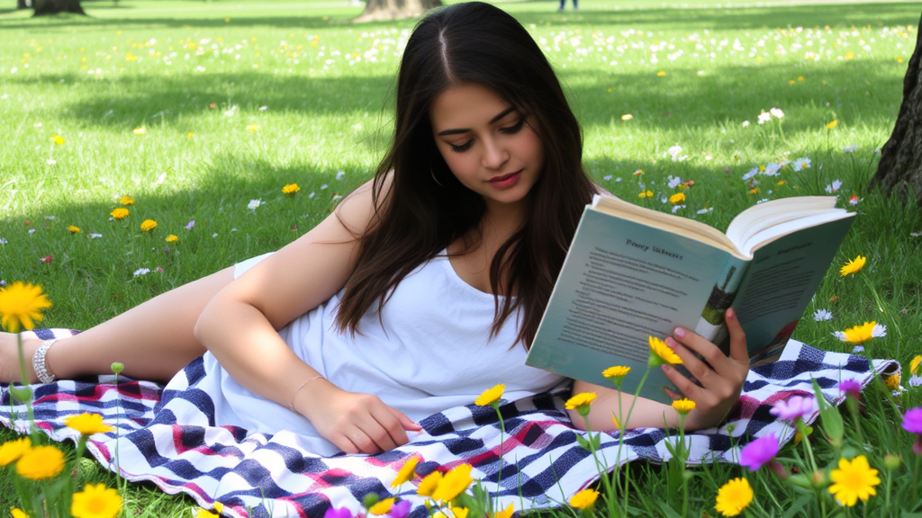 Uma mulher lendo um livro